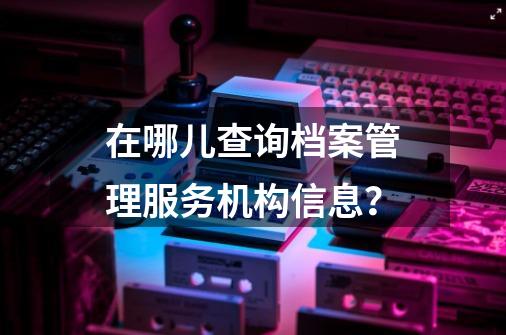 在哪儿查询档案管理服务机构信息？-第1张-游戏相关-拼搏