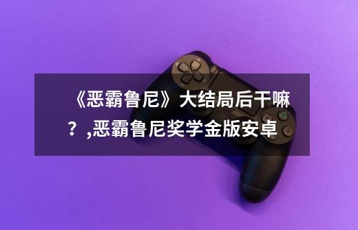 《恶霸鲁尼》大结局后干嘛？,恶霸鲁尼奖学金版安卓-第1张-游戏相关-拼搏