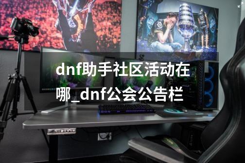 dnf助手社区活动在哪_dnf公会公告栏-第1张-游戏相关-拼搏