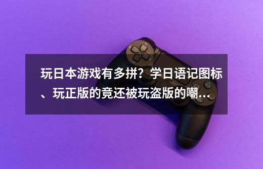 玩日本游戏有多拼？学日语记图标、玩正版的竟还被玩盗版的嘲了！-第1张-游戏相关-拼搏