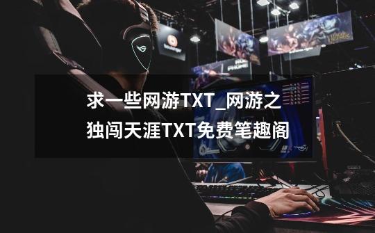 求一些网游TXT_网游之独闯天涯TXT免费笔趣阁-第1张-游戏相关-拼搏