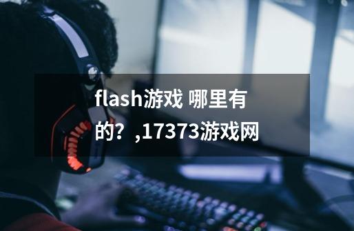 flash游戏 哪里有的？,17373游戏网-第1张-游戏相关-拼搏