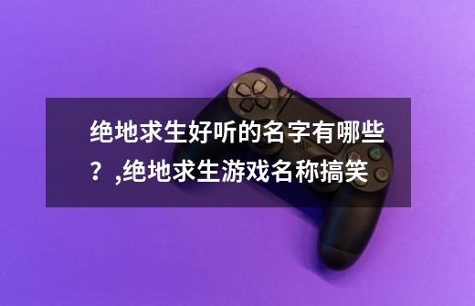 绝地求生好听的名字有哪些？,绝地求生游戏名称搞笑-第1张-游戏相关-拼搏