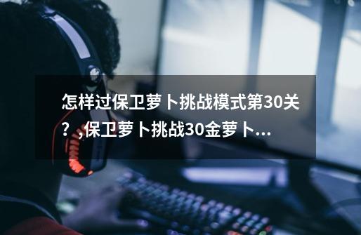 怎样过保卫萝卜挑战模式第30关？,保卫萝卜挑战30金萝卜攻略图-第1张-游戏相关-拼搏