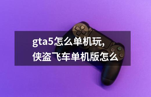 gta5怎么单机玩,侠盗飞车单机版怎么-第1张-游戏相关-拼搏