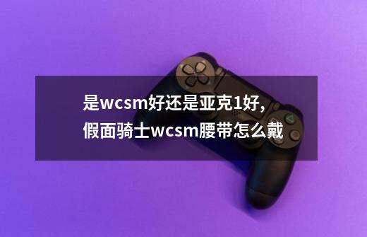 是wcsm好还是亚克1好,假面骑士wcsm腰带怎么戴-第1张-游戏相关-拼搏